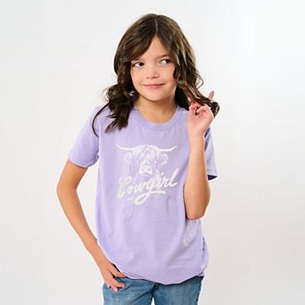 Cowgirl Highland Cow - Youth Short Sleeve Graphic T-Shirt