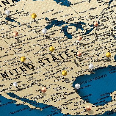Our World Map With Push Pin