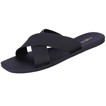 ROXONI Women’s Quick-Dry Shower & Pool Sandals Slip-Resistant Criss-Cross Slides