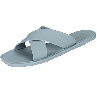 ROXONI Women’s Quick-Dry Shower & Pool Sandals Slip-Resistant Criss-Cross Slides