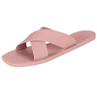 ROXONI Women’s Quick-Dry Shower & Pool Sandals Slip-Resistant Criss-Cross Slides