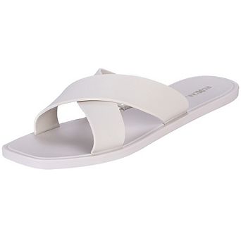 ROXONI Women’s Quick-Dry Shower & Pool Sandals Slip-Resistant Criss-Cross Slides