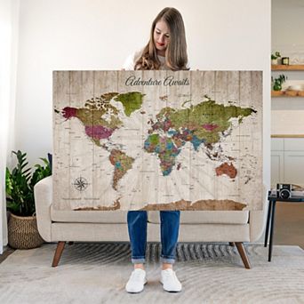 Planned And Taken World Map With Push Pins II