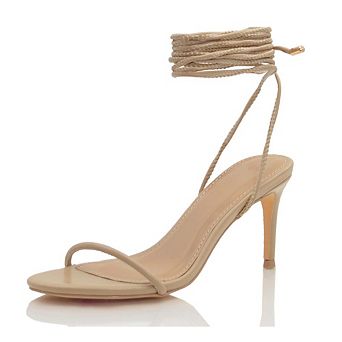 Lace-Up Strappy Ankle Wrap Stiletto Heel Sandals