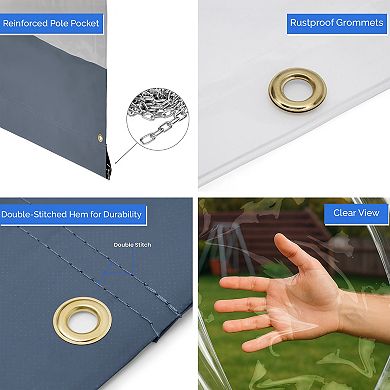 Covers&All Outdoor Panel Curtain, Curtain, Waterproof & Weather Resistant Tarp