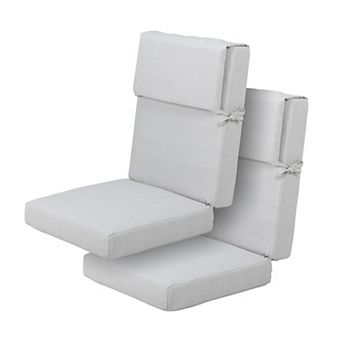 Aoodor 44" x 21" Patio High Back Chair Cushions, Water-Resistant Olefin Fabric, set of 2