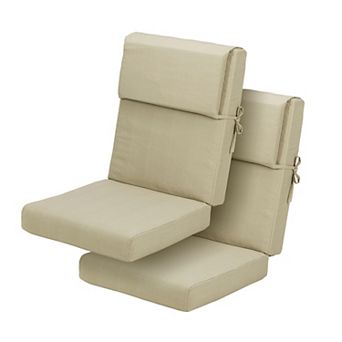 Aoodor 44" x 21" Patio High Back Chair Cushions, Water-Resistant Olefin Fabric, set of 2
