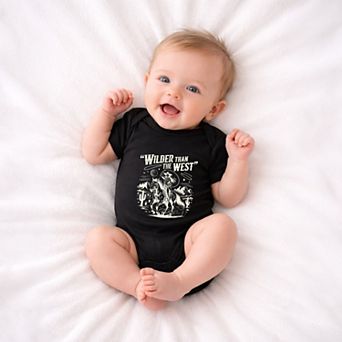 Wilder Than The West Cowgirl - Baby Short Sleeve Graphic Bodysuit