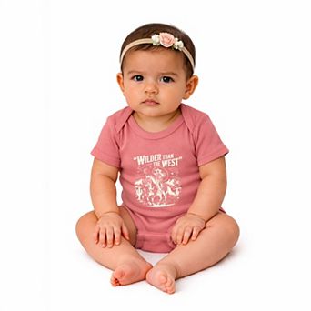 Wilder Than The West Cowgirl - Baby Short Sleeve Graphic Bodysuit