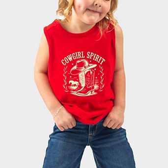 Cowgirl Spirit Boots - Toddler Graphic Tank