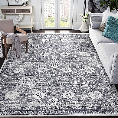 Distressed Area Rug Non Slip Vacuum Clean Ultra Thin Stain Resistant Carpet for Dining Room Bedroom