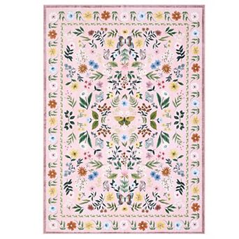 Pastoral Area Rug Machine Washable Non Shedding Stain Resistant Floor Cover for Playroom Bedroom
