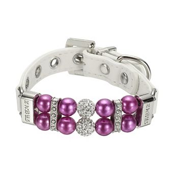 1 pc Pearl Dog Collar, Bling Pearl Cats Collar Fancy Crystal Rhinestone