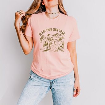Blaze Your Own Trail Cowgirl - Women's Short Sleeve Graphic T-Shirt