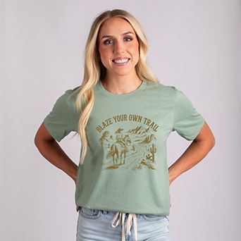 Blaze Your Own Trail Cowgirl - Women's Short Sleeve Graphic T-Shirt