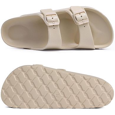 Women's Platform Sandals Arch Support Chunky Foam Slip On Slides Beach Buckle