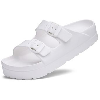 Women's Platform Sandals Arch Support Chunky Foam Slip On Slides Beach Buckle
