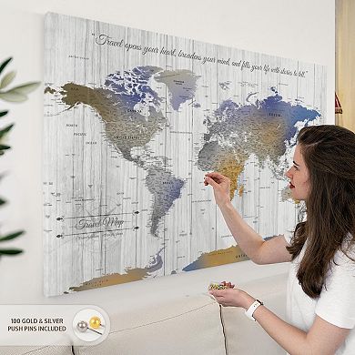 World Travel Map Push Pin I