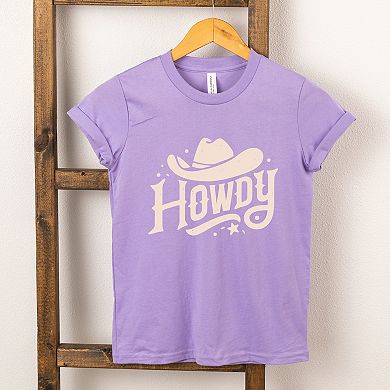 Howdy Western Hat - Youth Short Sleeve Graphic T-Shirt
