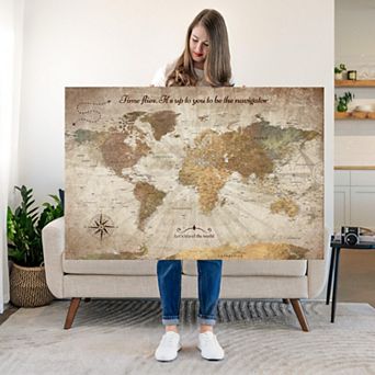Be The Navigator Push Pin World Map