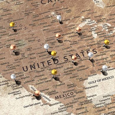 Be The Navigator Push Pin World Map