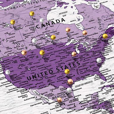 World's A Book I Push Pin World Map