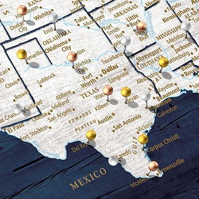 Beautiful Places Push Pin USA Map