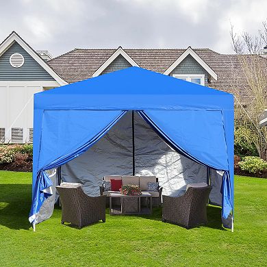 WOW PIONEER Portable Pop-Up Gazebo Canopy Tent with Removable Sidewalls and Windows