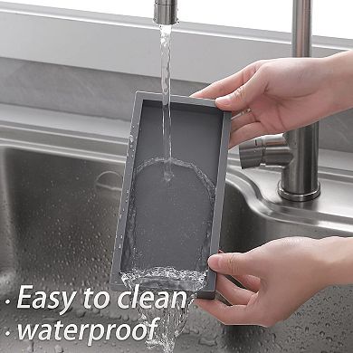 Silicone Bathroom Vanity Tray for Counter