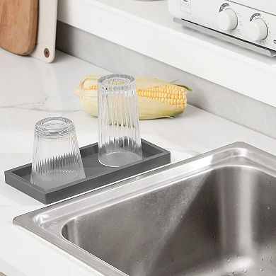 Silicone Bathroom Vanity Tray for Counter