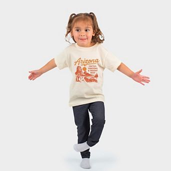 Arizona Cactus, Canyons & Desert Heat - Toddler Short Sleeve Graphic T-Shirt