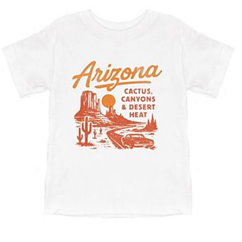 Arizona Cactus, Canyons & Desert Heat - Toddler Short Sleeve Graphic T-Shirt