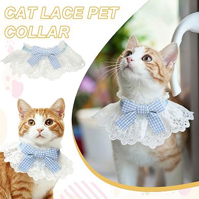 1Pc Cute Pet Collar Dog Bibs Pet Bowtie Plaid Bandana