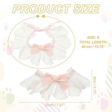 1Pc Cute Pet Collar Dog Bibs Pet Bowtie Plaid Bandana