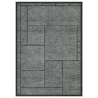 Modern Geometry Area Rug Machine Washable Low Pile Pet Friendly Ultra Thin Carpet for Kid's Room