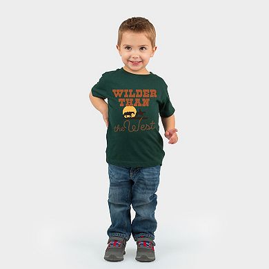 Wilder Than The West Bold - Toddler Short Sleeve Graphic T-Shirt
