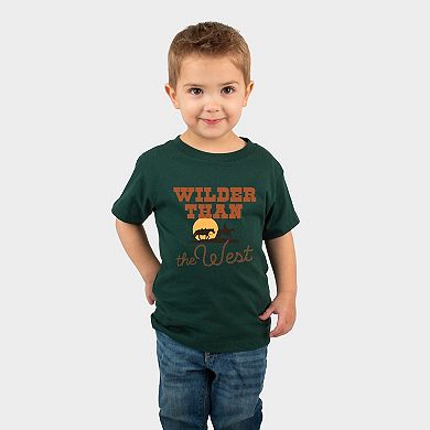 Wilder Than The West Bold - Toddler Short Sleeve Graphic T-Shirt