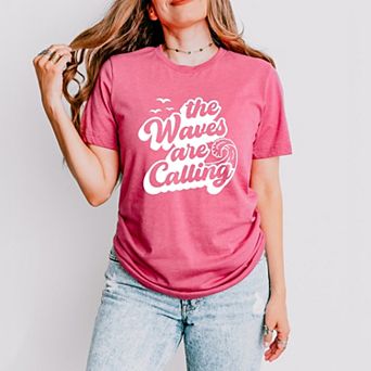 The Waves Are Calling - Women's Short Sleeve Graphic T-Shirt