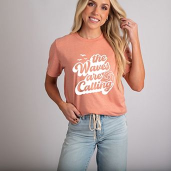 The Waves Are Calling - Women's Short Sleeve Graphic T-Shirt