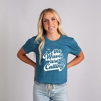The Waves Are Calling - Women's Short Sleeve Graphic T-Shirt