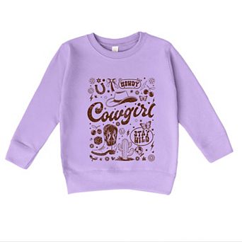 Cowgirl Sketched Icons - Toddler Graphic Sweatshirt