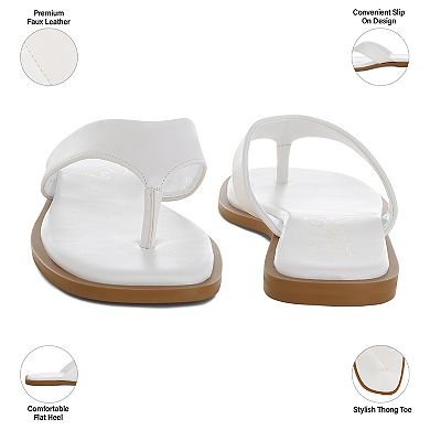 London Rag Perrys Women's Slip-On Thong Sandals