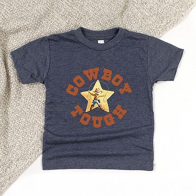 Cowboy Tough Star - Toddler Short Sleeve Graphic T-Shirt