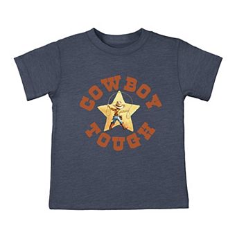 Cowboy Tough Star - Toddler Short Sleeve Graphic T-Shirt