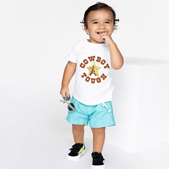 Cowboy Tough Star - Toddler Short Sleeve Graphic T-Shirt