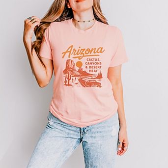 Arizona Cactus, Canyons & Desert Heat - Women's Short Sleeve Graphic T-Shirt