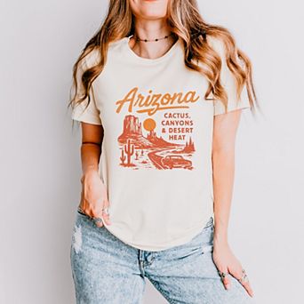 Arizona Cactus, Canyons & Desert Heat - Women's Short Sleeve Graphic T-Shirt