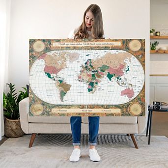 Travel Wisdom I Push Pin World Map