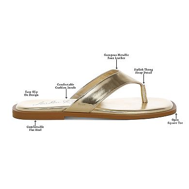 London Rag Nitty Women's Slip-On Thong Sandals