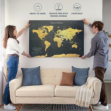 Real Voyage Push Pin World Map